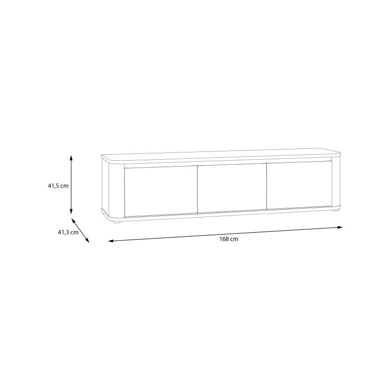 Szafka RTV 170 cm Breathtaker BTHTH131-Q196 Dąb Cabezone/Dąb Czarny Meble Forte
