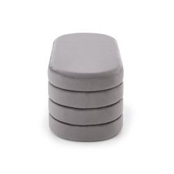 Ławka CALPIO tapicerowana z funkcją schowka, popielaty