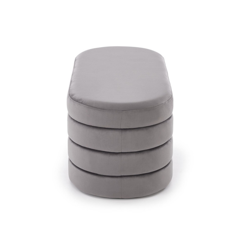 Ławka CALPIO tapicerowana z funkcją schowka, popielaty