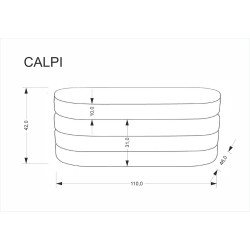 Ławka CALPIO tapicerowana z funkcją schowka, popielaty