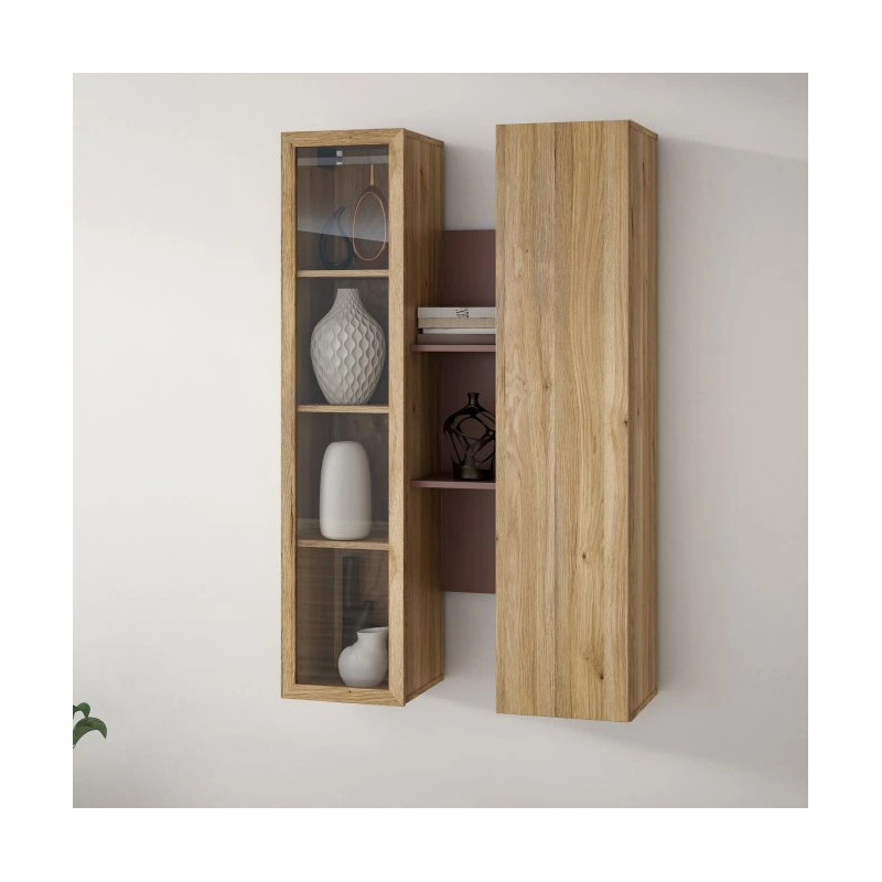 Witryna wisząca Breathtaker BTHVH331-Q192 Terakota/Dąb Mauvella Meble Forte