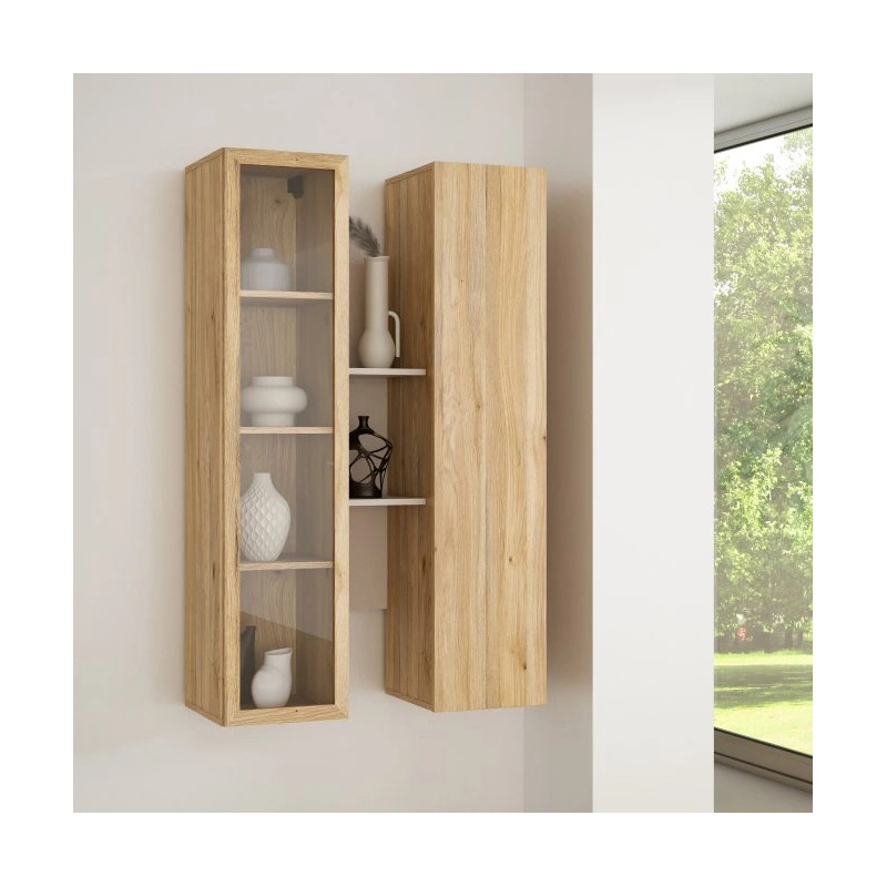 Witryna wisząca Breathtaker BTHVH331-M845 Dąb Mauvella/Piaskowy Meble Forte