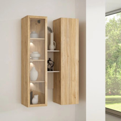 Witryna wisząca Breathtaker BTHVH331-M845 Dąb Mauvella/Piaskowy Meble Forte