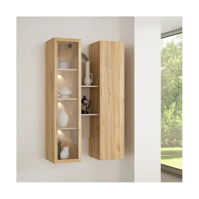 Witryna wisząca Breathtaker BTHVH331-M845 Dąb Mauvella/Piaskowy Meble Forte