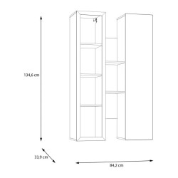 Witryna wisząca Breathtaker BTHVH331-M845 Dąb Mauvella/Piaskowy Meble Forte