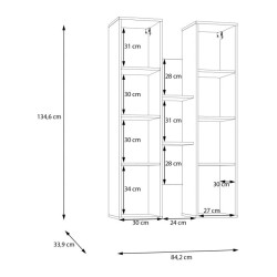 Witryna wisząca Breathtaker BTHVH331-M703 Dąb Artisan/Dąb Cabezone Meble Forte