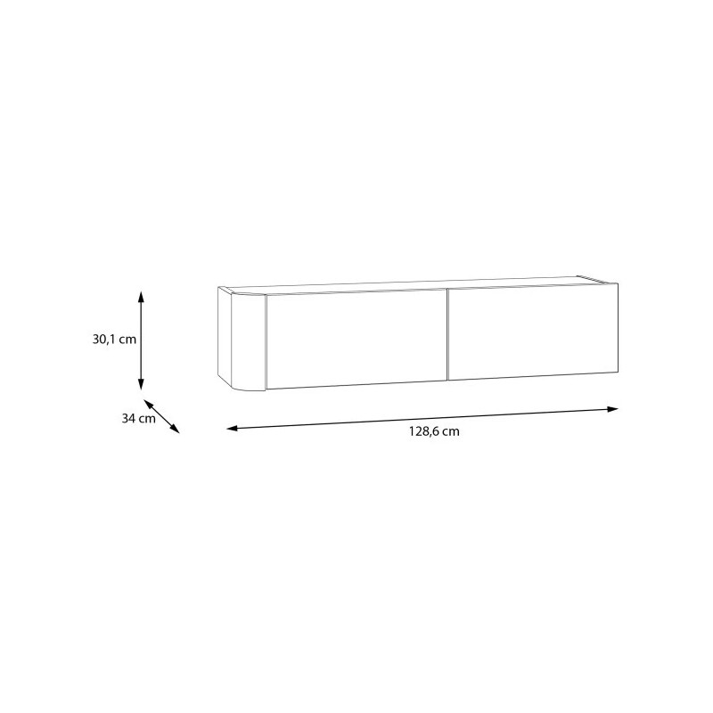 Szafka wisząca 130 cm Breathtaker BTHH021-U60 Piaskowy Meble Forte