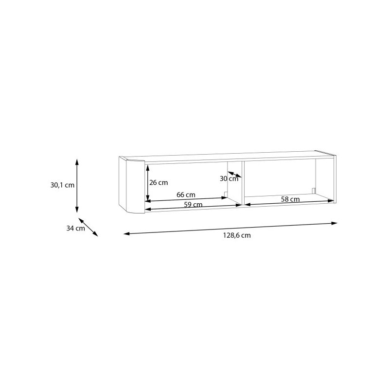 Szafka wisząca 130 cm Breathtaker BTHH021-U72 Terakota Meble Forte
