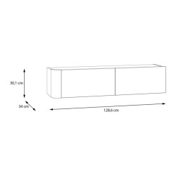 Szafka wisząca 130 cm Breathtaker BTHH021-D109 Dąb Cabezone Meble Forte