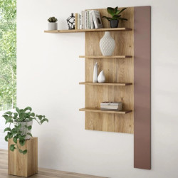 Półka pionowa 130 cm Breathtaker BTHB01-Q193 Terakota/Dąb Mauvella Meble Forte