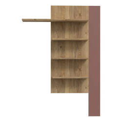 Półka pionowa 130 cm Breathtaker BTHB01-Q193 Terakota/Dąb Mauvella Meble Forte