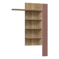 Półka pionowa 130 cm Breathtaker BTHB01-Q193 Terakota/Dąb Mauvella Meble Forte