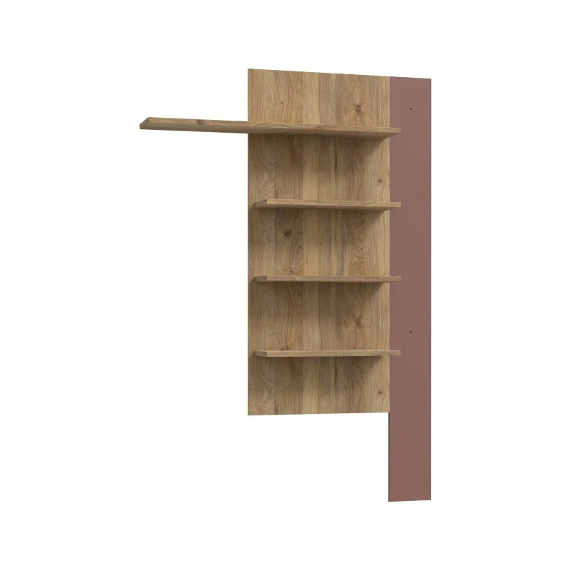 Półka pionowa 130 cm Breathtaker BTHB01-Q193 Terakota/Dąb Mauvella Meble Forte