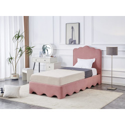 Łóżko pojedyncze ORSINA tapicerowane, róż