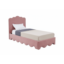 Łóżko pojedyncze ORSINA tapicerowane, róż