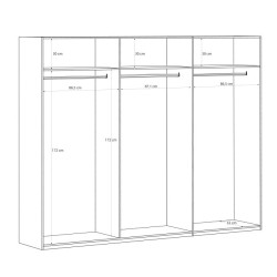 Szafa EDWAL 6D beżowa z Dąb Mauvella 266 cm – Domowanie.pl