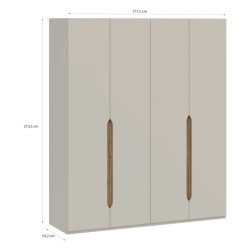 Szafa ubraniowa EDWS943-M902 Beż/Dąb Mauvella Meble Forte
