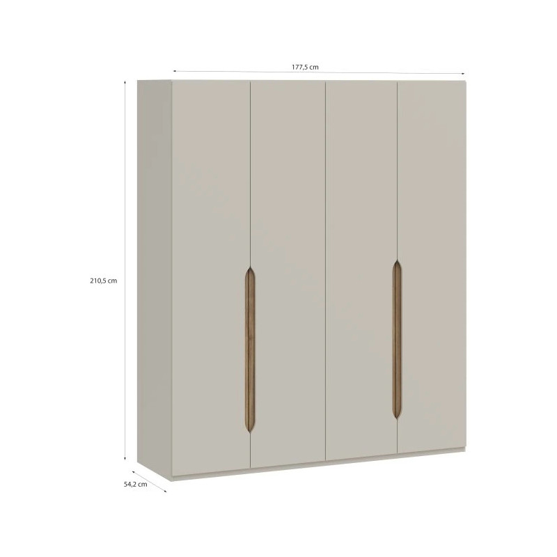 Szafa ubraniowa EDWS943-M902 Beż/Dąb Mauvella Meble Forte