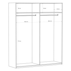 EDWAL 04 szafa do sypialni 4-drzwiowa – szybka wysyłka, Domowanie