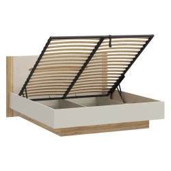 Łóżko 180 cm EDWL1183-M820 Beż/Dąb Mauvella Meble Forte
