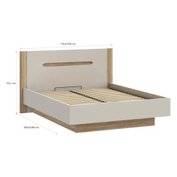 Stylowe łóżko EDWAL 160x200 z podnoszonym stelażem – szybka wysyłka