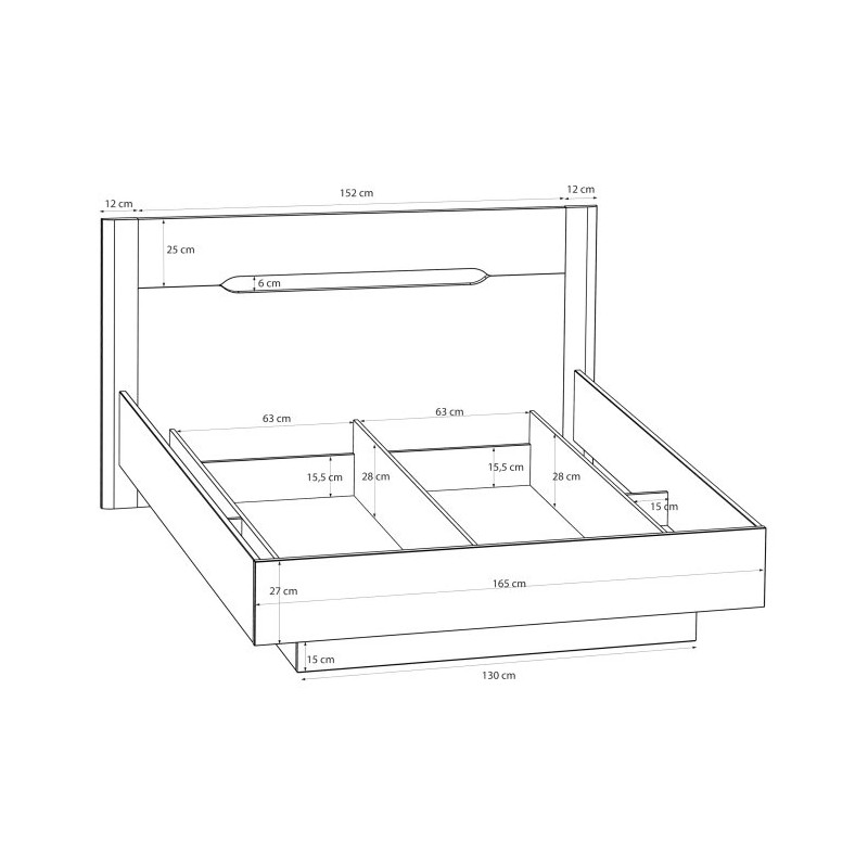Stylowe łóżko EDWAL 160x200 z podnoszonym stelażem – szybka wysyłka