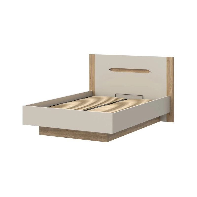 Łóżko 140 cm EDWL1143-M820 Beż/Dąb Mauvella Meble Forte