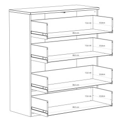 Komoda EDWK312-M902 Beż/Dąb Mauvella Meble Forte