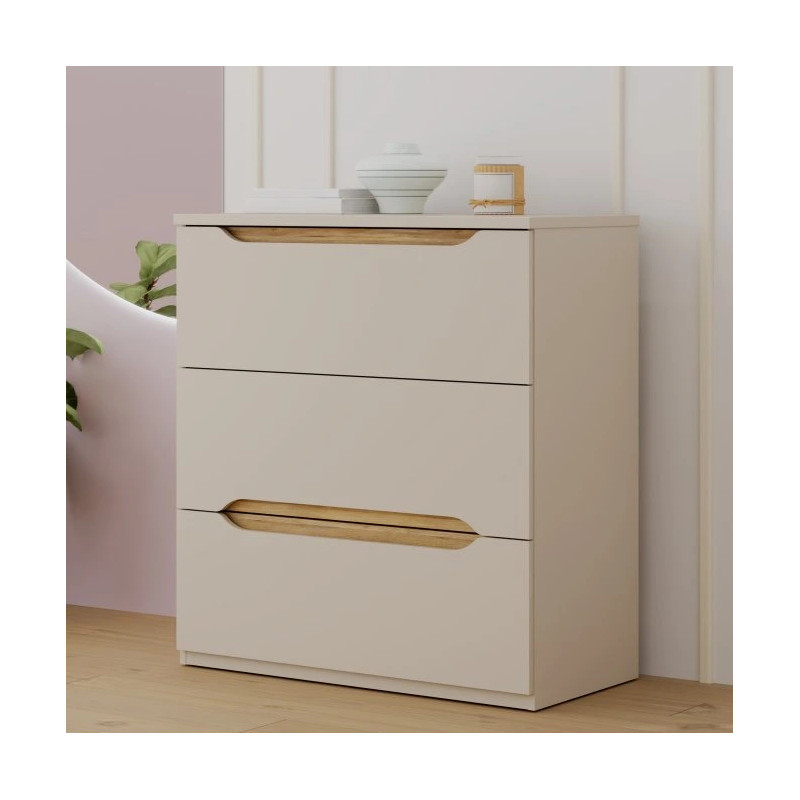 Komoda 3S EDWK212-M902 Beż/Dąb Mauvella Meble Forte