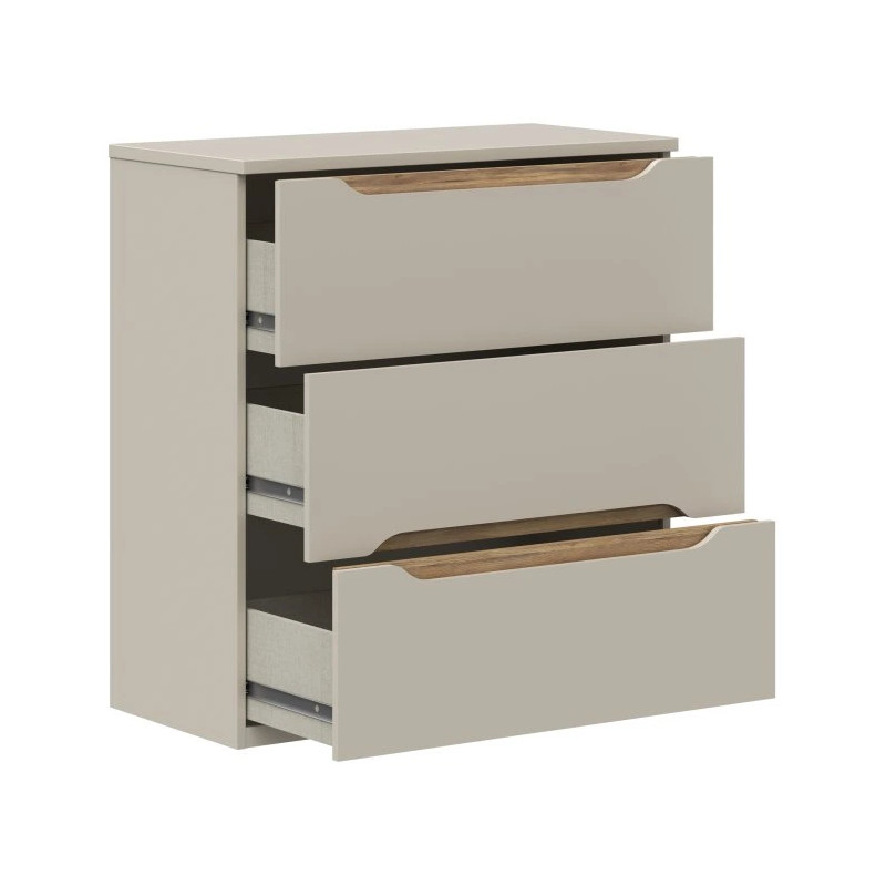 Komoda 3S EDWK212-M902 Beż/Dąb Mauvella Meble Forte
