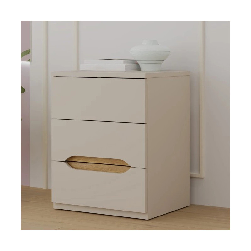 Szafka nocna 50 cm wysoka EDWK112-M902 Beż/Dąb Mauvella Meble Forte