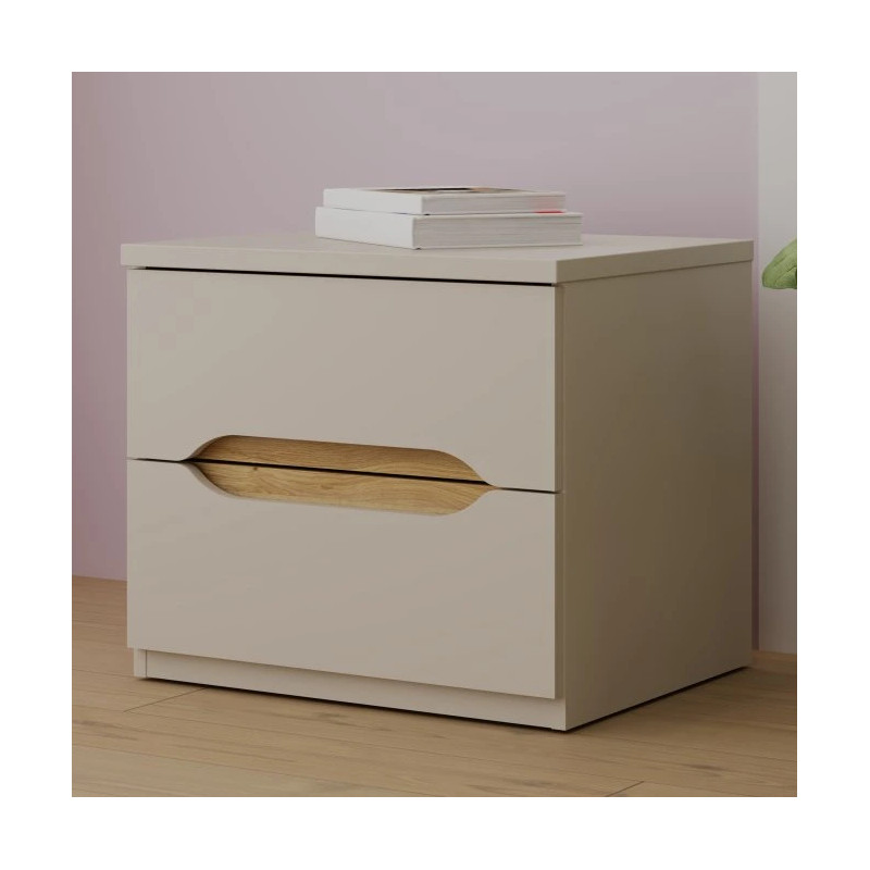 Szafka nocna 50 cm EDWK012-M902 Beż/Dąb Mauvella Meble Forte