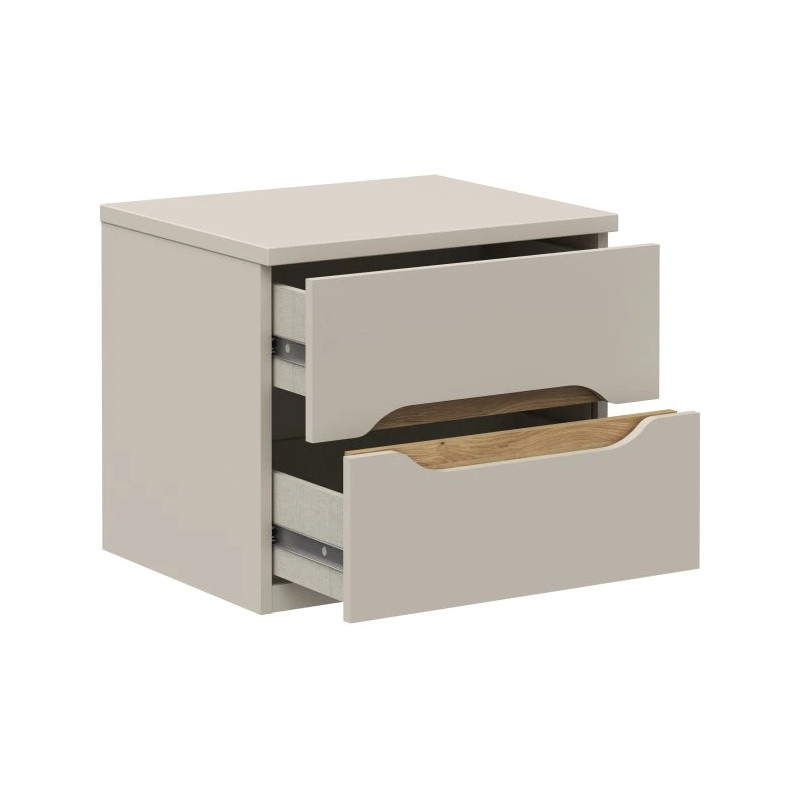 Szafka nocna 50 cm EDWK012-M902 Beż/Dąb Mauvella Meble Forte