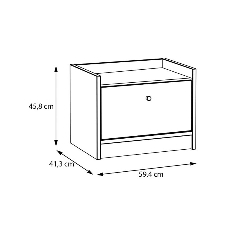 Szafka nocna z szufladą WQNK014 Meble Forte kolekcja Baderna