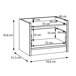 Szafka nocna z szufladą WQNK014 Meble Forte kolekcja Baderna