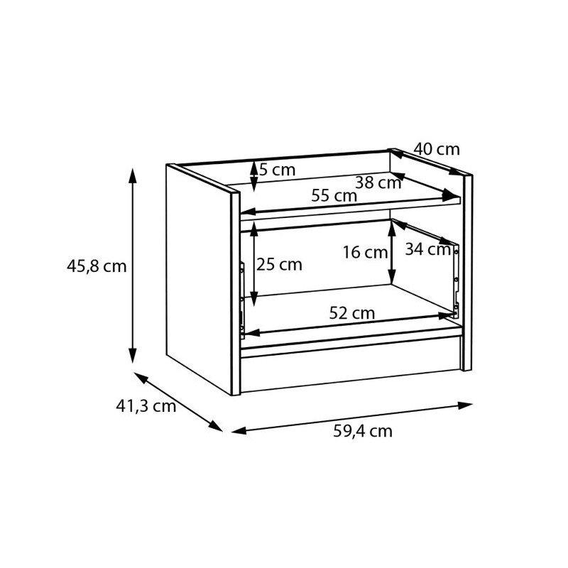 Szafka nocna z szufladą WQNK014 Meble Forte kolekcja Baderna