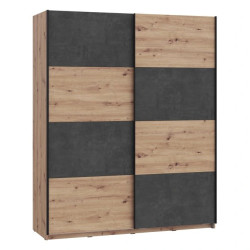 Szafa ubraniowa przesuwna Dąb Artisan / Beton RVXS824E1-C772 Meble Forte