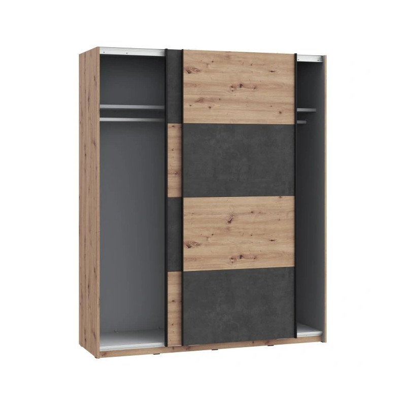 Szafa ubraniowa przesuwna Dąb Artisan / Beton RVXS824E1-C772 Meble Forte