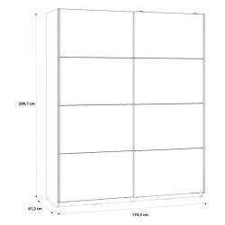 Szafa ubraniowa przesuwna Dąb Artisan / Beton RVXS824E1-C772 Meble Forte