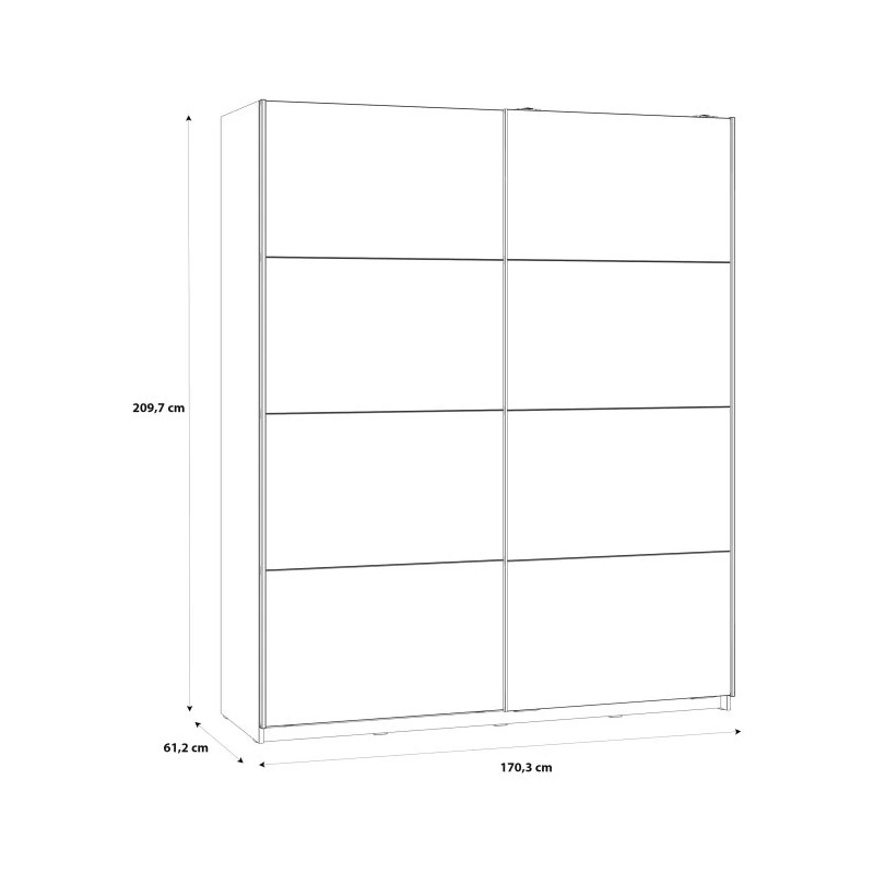 Szafa ubraniowa przesuwna Dąb Artisan / Beton RVXS824E1-C772 Meble Forte