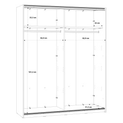 Szafa ubraniowa przesuwna Dąb Artisan / Beton RVXS824E1-C772 Meble Forte