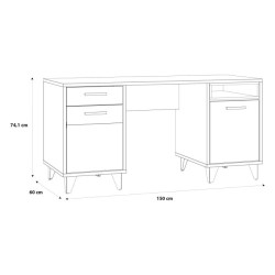 Biurko młodzieżowe Dąb Artisan/Beton RVXB221-C772 Meble Forte