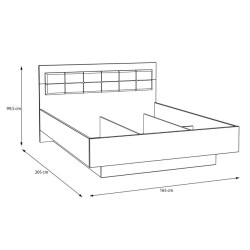 Łóżko z pojemnikiem 160x200 BDNL1162 Meble Forte kolekcja Baderna