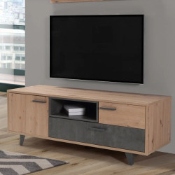 Szafka RTV młodzieżowa Dąb Artisan/Beton RVXT131-C772 Meble Forte