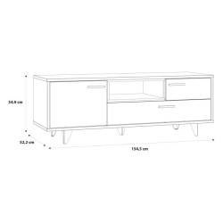 Szafka RTV młodzieżowa Dąb Artisan/Beton RVXT131-C772 Meble Forte