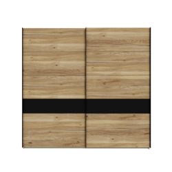 Szafa przesuwna BDNS92511 BADERNA dąb mauvella/czarny