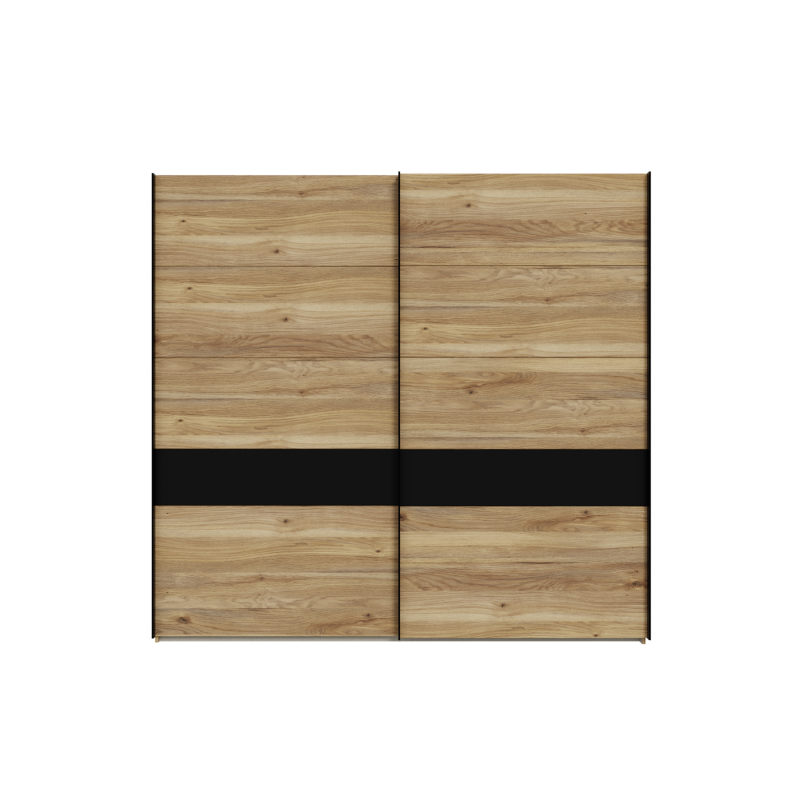 Szafa przesuwna BDNS92511 BADERNA dąb mauvella/czarny