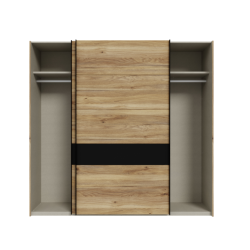 Szafa przesuwna BDNS92511 BADERNA dąb mauvella/czarny