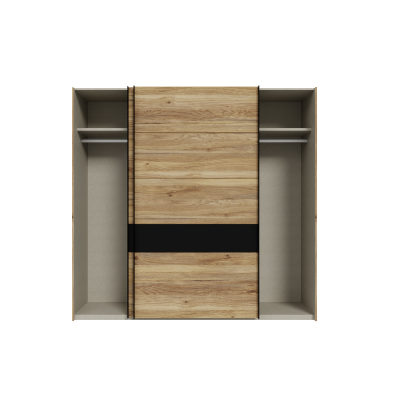 Szafa przesuwna BDNS92511 BADERNA dąb mauvella/czarny