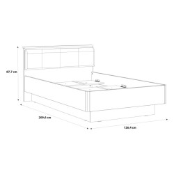 Łóżko młodzieżowe 120 cm RVXL2202-N41 Meble Forte
